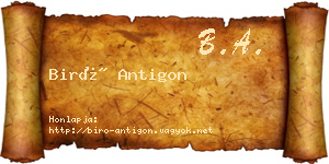 Biró Antigon névjegykártya